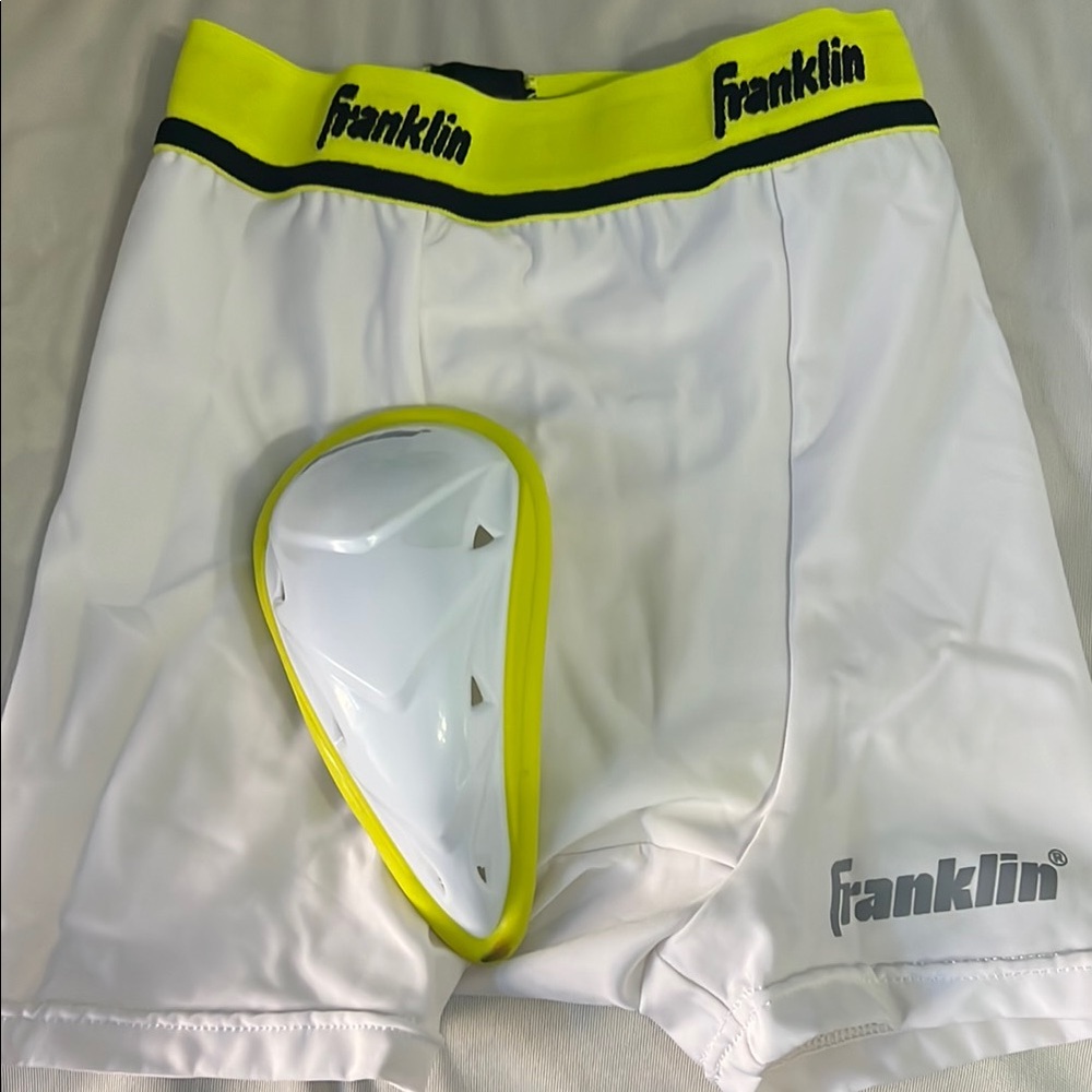 Boys Franklin XS BASEBALL Compression Shorts with Cup